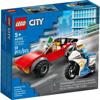 Конструктор LEGO City Преследование автомобиля на полицейском мотоцикле (60392)