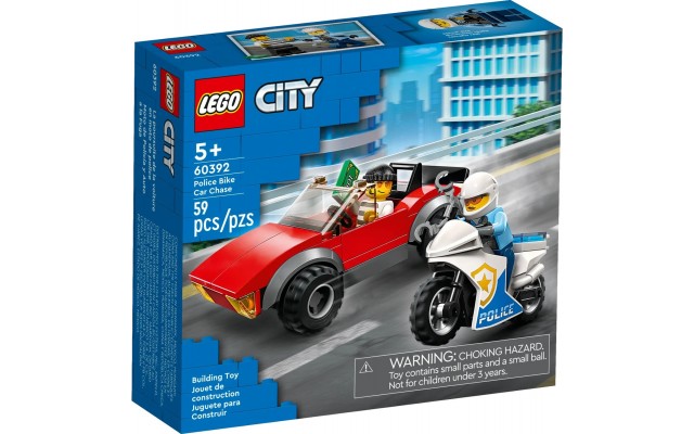 Конструктор LEGO City Переслідування автомобіля на поліцейському мотоциклі (60392)