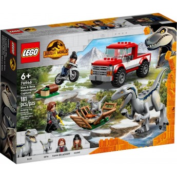 Конструктор LEGO Jurassic World Блу и поимка бета-велоцираптора (76946)