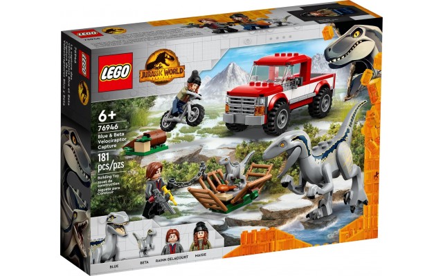Конструктор LEGO Jurassic World Блу та впіймання бета-велоцираптора (76946)