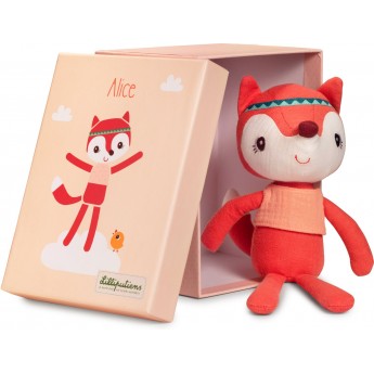 Мягкая игрушка в подарочной коробке Lilliputiens Лисичка Алиса (83291)