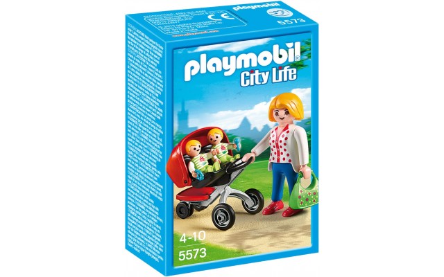 Playmobil 5573 - Мама з близнюками в колясці - ігровий набір Плеймобіл City Life