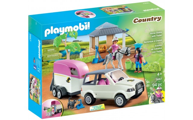 Playmobil 5667 Конюшня з коневозкою і конем - конструктор Плеймобіл