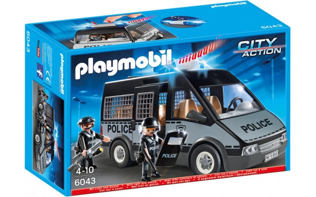 Playmobil 6043 Бронированный фургон полиции с сиреной - машинка Плеймобил