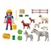 Playmobil 6133 Пастбище с огорожей, животными и фермером - игровой набор Плеймобил title=