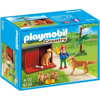 Playmobil 6134 Золотистый пес-лабрадор со щенками - игровой набор Плеймобил