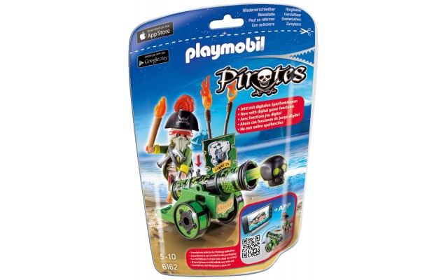 Playmobil 6162 Зелена інтерактивна гармата і капітан піратів - фігурки Плеймобіл