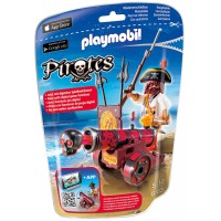 Playmobil 6163 Красная интерактивная пушка и пират - фигурки Плеймобил