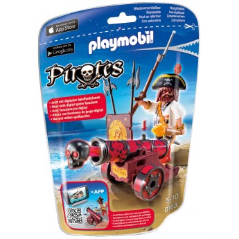 Playmobil 6163 Червона інтерактивна гармата і пірат - фігурки Плеймобіл