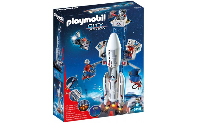 Playmobil 6195 - Космическая ракета с базовой станцией - игровой набор Плеймобил City Action