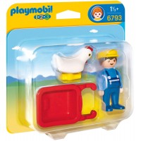 Playmobil 6793 Фермер з візком і куркою - фігурки Плеймобіл