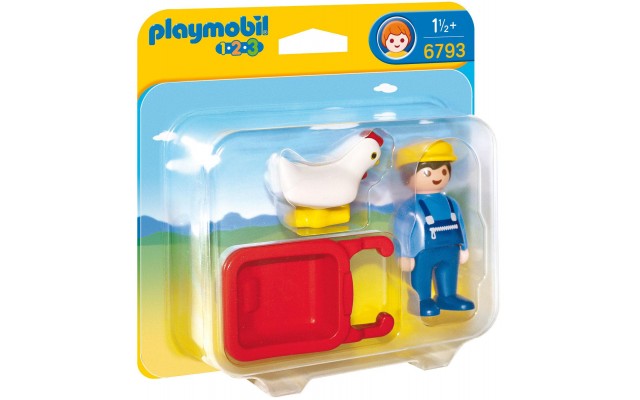 Playmobil 6793 Фермер з візком і куркою - фігурки Плеймобіл