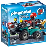 Playmobil 6879 - Грабитель с добычей на квадроцикле - игровой набор Плеймобил City Action