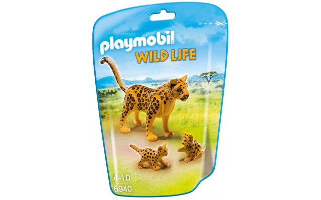 Playmobil 6940 - Леопард з дитинчатами - фігурки Плеймобіл Wild Life