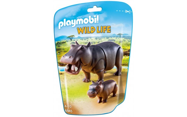 Playmobil 6945 - Бегемот з дитинчам - фігурки Плеймобіл Wild Life