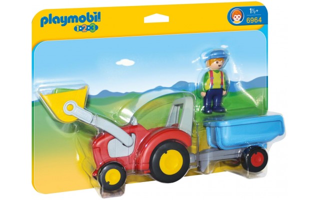 Playmobil 6964 - Трактор с трейлером - игрушка Плеймобил 1.2.3