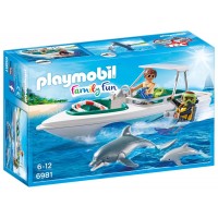 Playmobil 6981 Моторная лодка с дайвером - игрушка Плеймобил