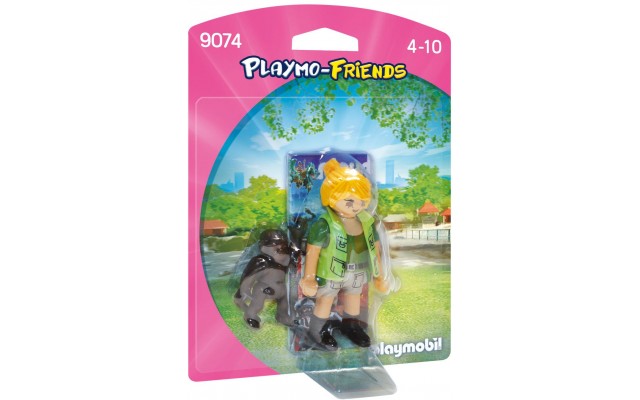 Playmobil 9074 - Доглядач зоопарку з дитинчам горили - фігурка Плеймобіл Playmo-Friends
