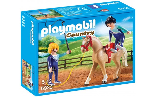 Игровой набор Playmobil Вольтижировка для прыжков, с лошадкой и фигурками (6933)