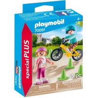 Набір фігурок Playmobil Діти на велосипеді і роликах (70061)