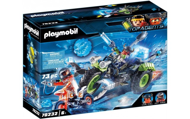 Игровой набор Playmobil Top Agents Ледяной мотоцикл арктических повстанцев (70232)