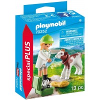Набор фигурок Playmobil Ветеринар с теленком (70252)