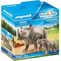 Набор фигурок Playmobil Носорог с детёнышем (70357)