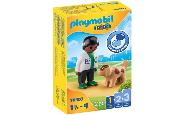 Набор фигурок Playmobil Ветеринар с собакой (70407)