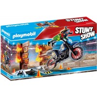 Игровой набор Playmobil Stunt Show Мотокросс с огненной стеной (70553)