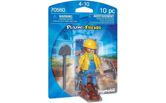 Фигурка Playmobil Строитель с лопатой (70560)