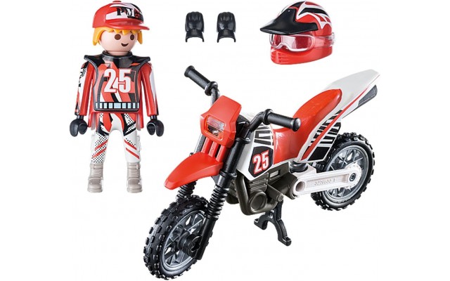 Игровой набор Playmobil Мотогонщик с мотоциклом (9357)