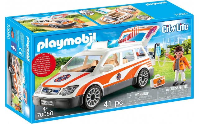 Машинка Playmobil Реанимобиль с сиреной (70050)