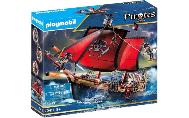 Конструктор Playmobil Піратський корабель з черепом (70411)