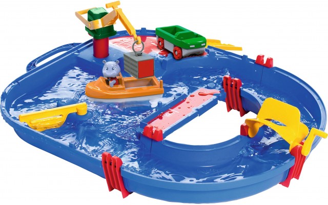 Водный трек Aquaplay Строительство с краном, машинкой и лодкой  (8700001501)