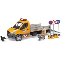 Игрушка Bruder грузовик дорожной службы Mercedes Sprinter с водителем, аксессуарами, свет и звук (02677)