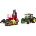 Іграшка Bruder трактор John Deere 7R 350 з причепом, краном та колодами (03154) title=