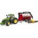 Іграшка Bruder трактор John Deere 7R 350 з причепом, краном та колодами (03154) title=