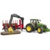 Іграшка Bruder трактор John Deere 7R 350 з причепом, краном та колодами (03154) title=