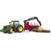 Іграшка Bruder трактор John Deere 7R 350 з причепом, краном та колодами (03154) title=