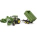 Іграшка Bruder трактор John Deere 7R 350 з навантажувачем та причепом (03155) title=