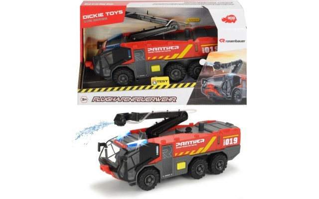 Іграшка Dickie Toys пожежна машина аеропорту Пантера зі світлом, звуком та водою 24 см (3714012)