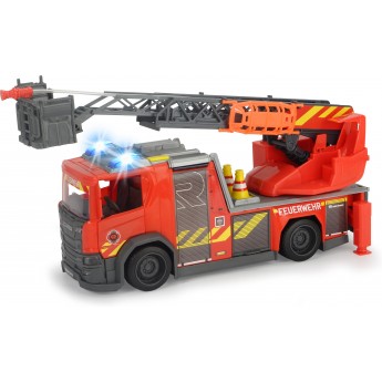 Пожарная машинка Dickie Toys Scania с телескопической лестницей и свето-звуковыми эффектами (3716017)
