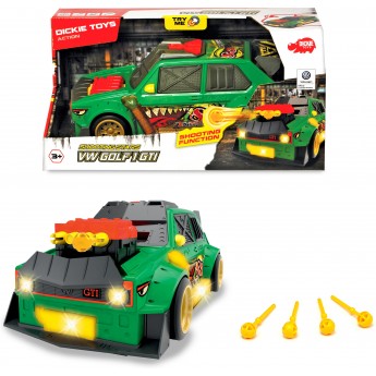 Машинка Dickie Toys VW Гольф 1 GTI Стреляющие звезды с функцией стрельбы, свет и звук (3755003)