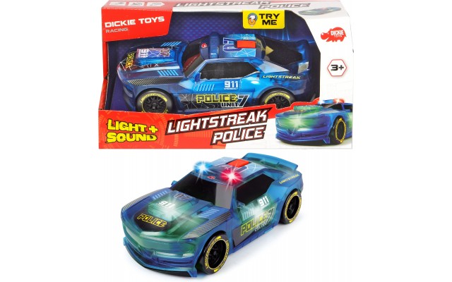 Машинка Dickie Toys Спалахи світла Поліція швидкісний зі зміною кольору, світло і звук (3763001)