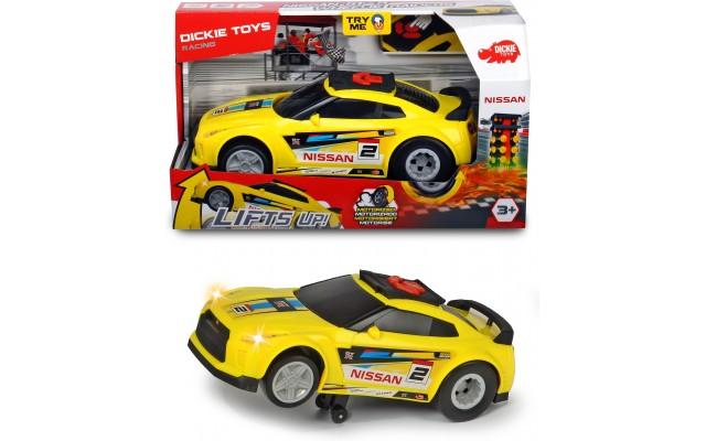 Іграшка Dickie Toys швидкісний автомобіль Ніссан з функцією їзди на задніх колесах, зі світлом та звуком 25,5 см (3764010)