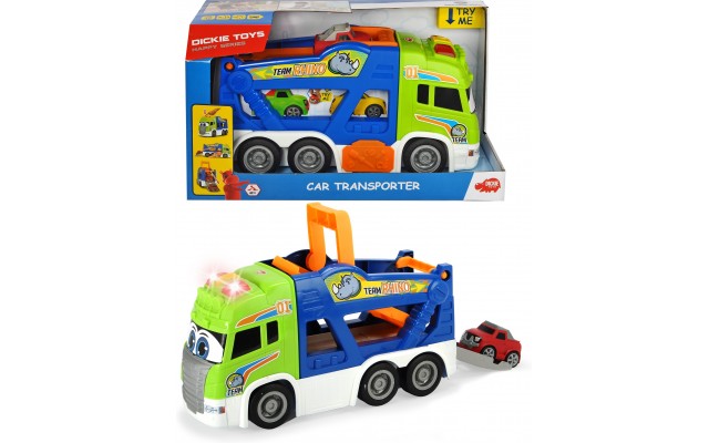 Іграшка Dіскіе Toys Транспортер Хеппі Сканія з м'якою машинкою, зі світлом та звуком 42 см (3817003)