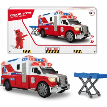 Машинка Dickie Toys Скорая помощь с носилками и свет звук, 33 см (1137010)