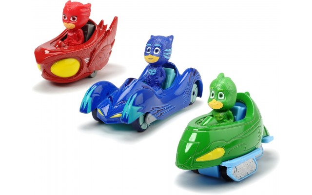 Набор машинок Dickie Toys Герои в масках: Соволит, Геккомобиль, Котокар (3143000)
