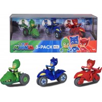 Набор машинок PJ Masks Герои в масках Кетбой, Гекко, Совка со скутером на Луне Dickie Toys (3143003)
