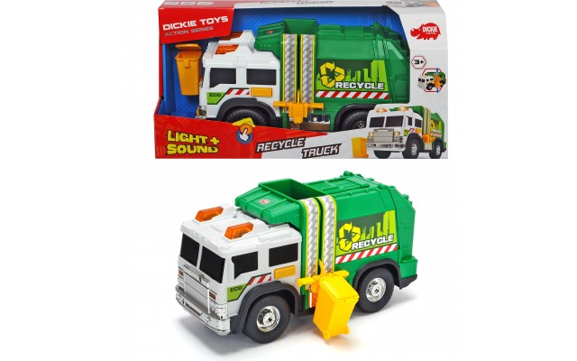 Машинка Dickie Toys Сміттєвоз з баком, світлом і звуком 30 см (3306006)